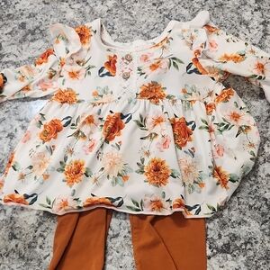 Floral Ruffle Sleeve Kids Blouse